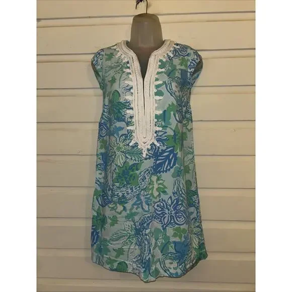 Lilly Pulitzer Cap Sleeve Pullover Shift Dress Size XS - Picture 1 of 8